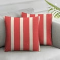 thumbnail image 3 of Acheng Set of 2 Encasa Homes Farmhouse Throw Pillow Covers Roma Red Stripes | Decorative Cushion Covers No Insert | Pillow Shams for Fall, Halloween, Thanksgiving, Christmas 22x22in, 3 of 7
