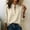 Beige, variant on Women's Minimalist V-Neck Cotton Shirt Top V Neck Tunic Shirts Loose Curved Hem Blouses Dressy Casual