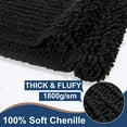 thumbnail image 4 of Soft Plush Microfiber Bathroom Rugs, Absorbent Bath Rugs Non Skid Machine Wash Dry Bath Mats for Tub,Shower and Bath Room Floor Mats (20x32inches, Black), 4 of 6