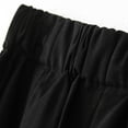 thumbnail image 5 of Mrat Mid Length Skirts for Ladies Women's Summer Solid Elastic Waist Cotton Linen Ankle Beach Skirt Long Tulle Skirts S-32 Black XXL, 5 of 9
