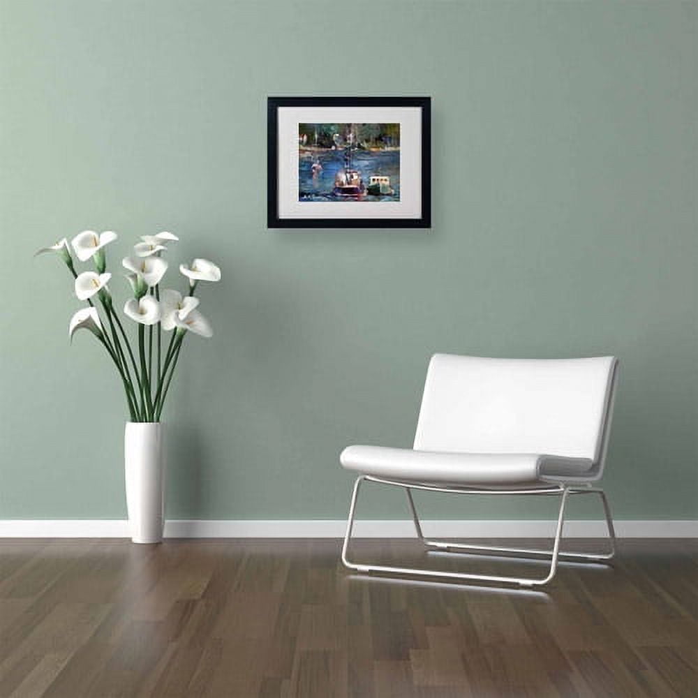 Richard Wallich 'Waiting to Ride' Matted Framed Art