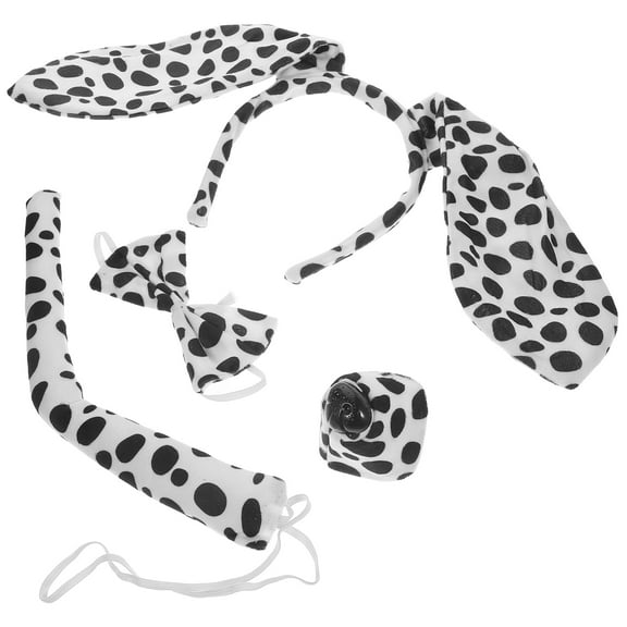 FRCOLOR 1 Set Dog Costume Set Dog Bow Tie Ears Headband Tail Nose Dog Theme Costume Accessory