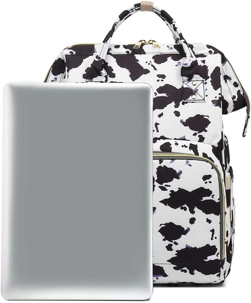 Cow Spots Print Diaper Bag Backpack Maternity Baby Changing Bag Large Capacity Backpacks