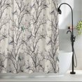 thumbnail image 2 of Natural Trees Shower Curtain Set, Waterproof Shower Curtains for Bathroom, Colored Birds on Branches Retro Rustic Washable Fabric Cloth Bath Curtain for Bathtub Decoration with Hooks 66x72 Inches, 2 of 9