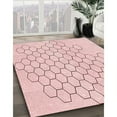 thumbnail image 3 of Ahgly Company Machine Washable Indoor Rectangle Transitional Light Coral Pink Area Rugs, 8' x 10', 3 of 7