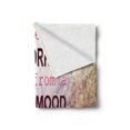 thumbnail image 2 of Fitness Saying Soft Flannel Fleece Blanket, You are Only Workout Away from a Mood on Effect Scene Woodland Scene, Cozy Plush for Indoor and Outdoor Use, 50" x 60", Maroon Dark Pink, by Ambesonne, 2 of 6