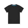 thumbnail image 3 of YUUMIN Boys Girls Short Sleeve Crew Neck T-Shirt Athletic Running Active Performance Tee Top Black 100, 3 of 6
