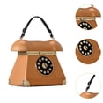 thumbnail image 6 of EHJRE Dial Telephone Crossbody Bag Shoulder Bag Phone Bag Retro Trendy Purse Brown, 6 of 9