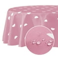 thumbnail image 2 of ZOPZO Waterproof Tablecloth for Dining Table, Magenta Pink, 60", Semi-Circle Print, Overlock Edge, 2 of 9