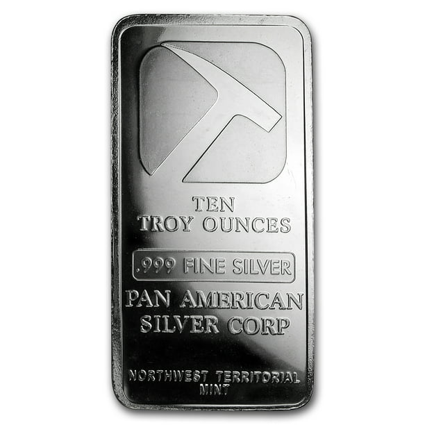 Northwest Territorial 10 Oz Silver Bar Pan American Silver Corp