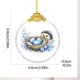 thumbnail image 1 of Uuiauoio Glass Easter Ornament 2D Flat Pendant with Bunny Egg Designs for Tree Gift Basket Filler Holiday Party Decorations Keepsake, 1 of 5