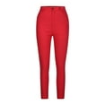 thumbnail image 4 of Women's Skinny Jeans Stretchy High Rise Tummy Control Jeggings Summer Butt Lifting Denim Pants Slim Fit Ladies Pockets Ladies Comfy Plus Size 2024 Trendy Outfits Flowy Straight Leg Clothes Red, 4 of 7