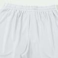 thumbnail image 3 of ROHUUQUE Men Waffle Shorts Drawstring Elastic Waist Straight Leg Solid Summer Bottoms with Pockets White, 3 of 8