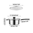 thumbnail image 4 of Luxcidy Stainless Steel Sauce Pan, Stainless Steel Saucepan with Steamer Basket, ri-Ply Full Body Small Multipurpose Pot with Pour Spout, for Boiling Gravies, Pasta, Noodles, 4 of 5