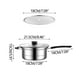 thumbnail image 4 of Aparatos de cocina, Accesorios de cocina, Cacerola multiusos de acero inoxidable, Sartén de acero inoxidable, Olla multiusos para sopa, Fideos hervidos al vapor y recuperados, Olla, 4 of 7