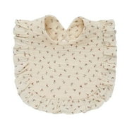 Baby Bib for Boys Girl 0-24Months Breathable Floral Drooling Bib with Hidden Stud Buckle Infant Sleep Teething Bandana O