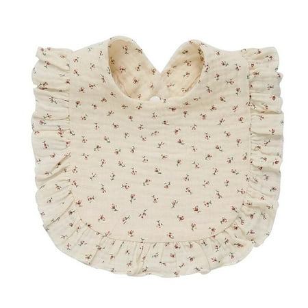 Baby Bib for Boys Girl 0-24Months Breathable Floral Drooling Bib with Hidden Stud Buckle Infant Sleep Teething Bandana O