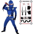 thumbnail image 2 of BaLuLu Ninja Costume Kids Ninja Muscle Costumes Boys Ninja Set Accessories Best Children Gift, 2 of 7