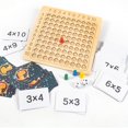 thumbnail image 1 of Multiplication Game Board, Wooden Montessori Multiplication Chart Math Fidget Toys, Children's Educational Learning Addition Card Dice Board Game, Family Christmas Table Games Gift for Toddlers Kids, 1 of 7