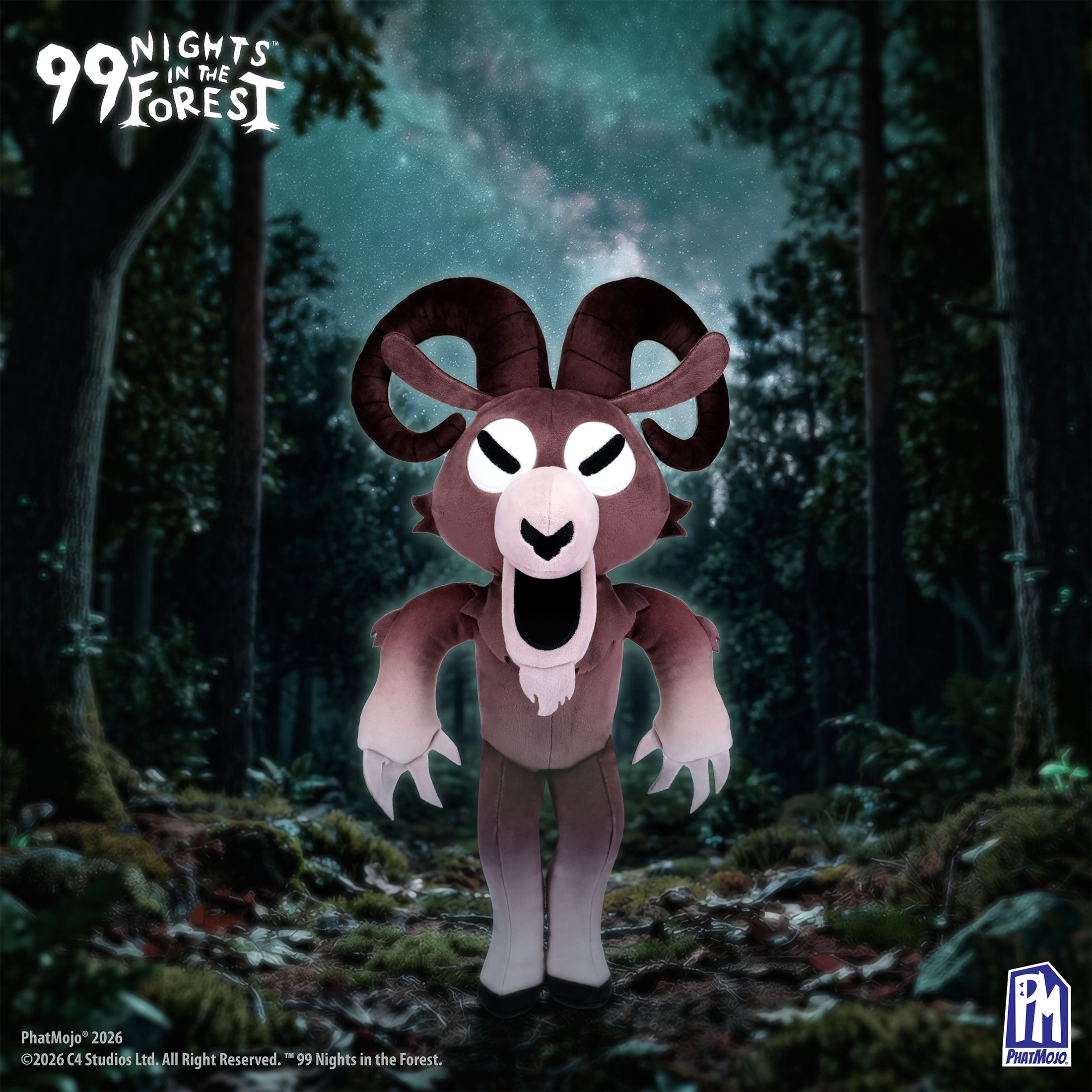 99 Nights in the Forest - 15.5” Deluxe Plush - The Ram - Redeemable on Roblox - Officially Licensed Plush Toy by PhatMojo