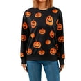 thumbnail image 1 of VISgogo Mujer Primavera Otoño Casual Pullover Manga Larga O Cuello Estampado De Calabaza Sudadera VISgogo moda, 1 of 9