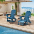 thumbnail image 2 of Chaise Adirondack Pliante et Ajustable avec Ottoman Rétractable, Chaise Adirondack Inclinable en HDPE avec Porte-Gobelet, 2 of 8