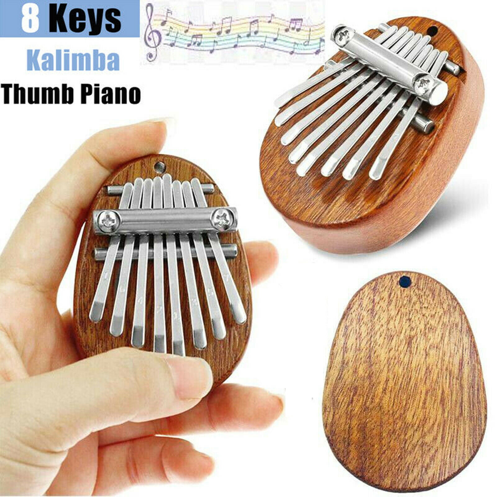 DSSPORT Mini kalimba 8 key thumb piano, african wood kalimba thumb piano  for Kids Adults,Finger Piano kalimba musical instruments for Msuic