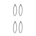 thumbnail image 1 of Sonducket 1 par de aretes de aro para mujer, joyería exquisita, estilo simple, colgantes redondos para orejas, gotas para orejas, accesorios de moda, Negro 4cm 2piezas Sonducket CBP353401, 1 of 6