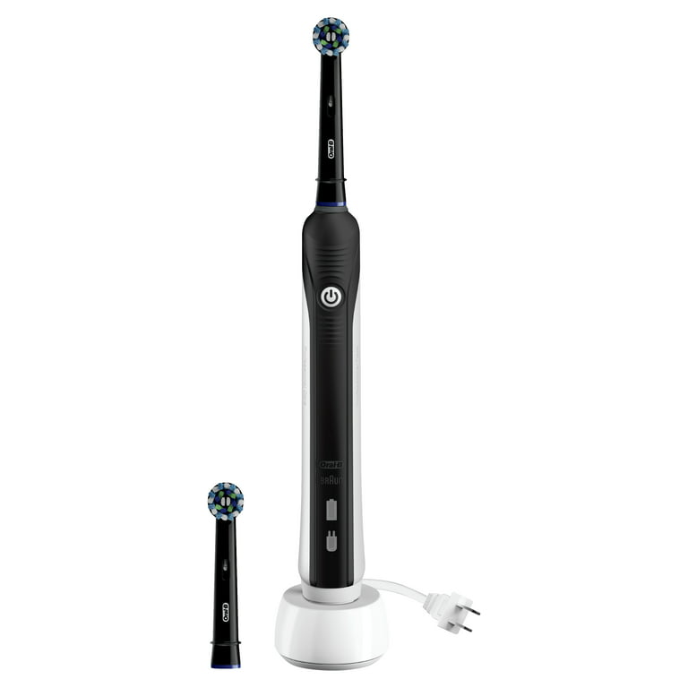 geloof landbouw viering Oral-B 1000 (with Bonus Refill) CrossAction Electric Toothbrush, Black,  Powered by Braun, 2 Replacem - Walmart.com