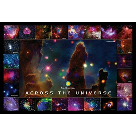 Orion Wall Decor - FRAMED Across the Universe Smithsonian Astrophysical Observatory Educational Chart 36x24 Art print poster Wall Decor Classroom Teacher Astronomy Nebulas Black Holes Orion NGC RWC Solar Systems
