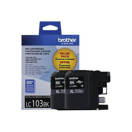 Brother - LC1032PKS XL High-Yield 2-Pack Ink Cartridges - Black
