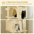 thumbnail image 6 of PEQULTI 62" Multi-Level Cat Tree with Condo & 4 Scratching Posts Large Scratcher for Indoor Cat Beige, 6 of 10