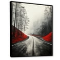thumbnail image 2 of Designart "Endless Journey on a Grey Road Through Red" Landscape & Nature Floater Framed Wall Decor, 2 of 7