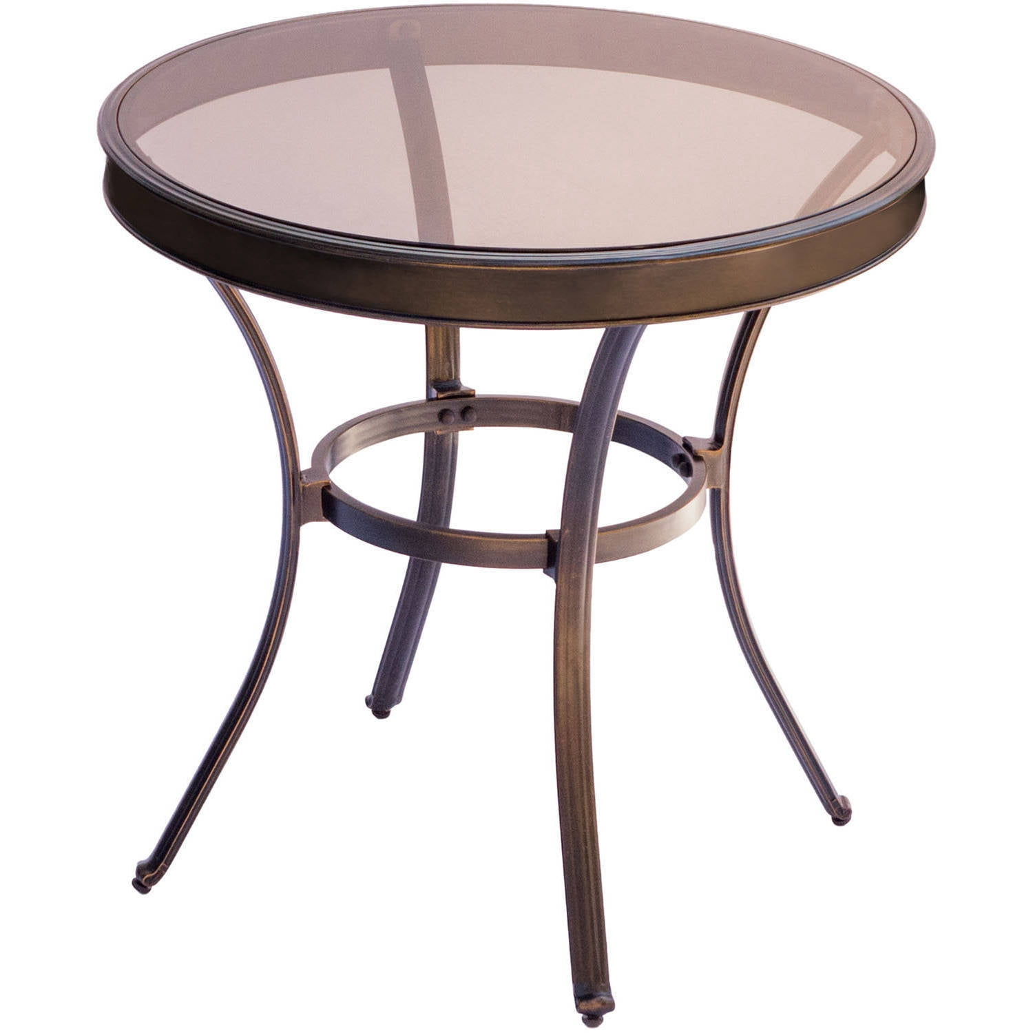 Hanover Traditions 3-Piece Bistro Set in Blue with 30 In. Glass-top Table