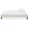 thumbnail image 2 of Baxton Studio Lancashire Modern and Contemporary Fabric Upholstered Bed Frame with Tapered Legs , Multiple sizes, Multiple colors, 2 of 4