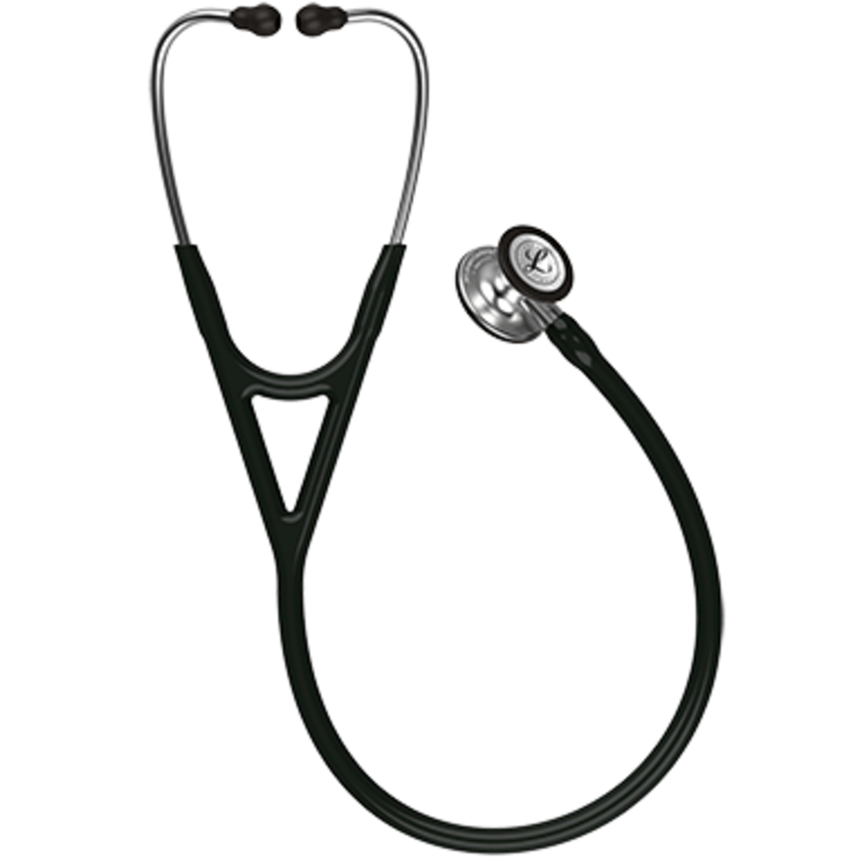  3M Littmann Cardiology IV Diagnostic Stethoscope, Black-Finish  Chestpiece, Black Tube, Stem and Headset, 27 inch, 6163 + 40007 Stethoscope  Identification Tag, Black : Industrial & Scientific