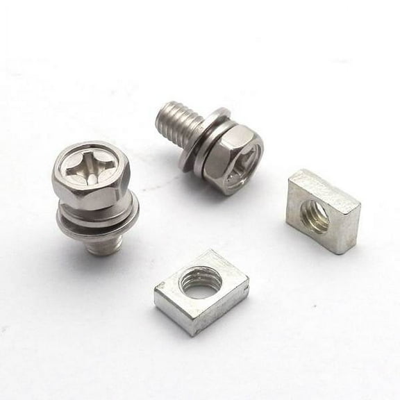 Suitable for 2 Set Universal Motorcycle Scooter ATV Dirt Bike Battery Terminal Nut and Bolt Screws M5x10mm M6x12mm 4Ah 5Ah 6AH 7Ah