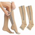 thumbnail image 1 of Medical Compression Socks Zipper Professional Leg Support Thickened Women's Socks, 1 of 5