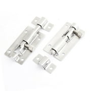 Unique Bargains 2 Pcs Door Gate Security Silver Tone Metal Bolt 5cm Length
