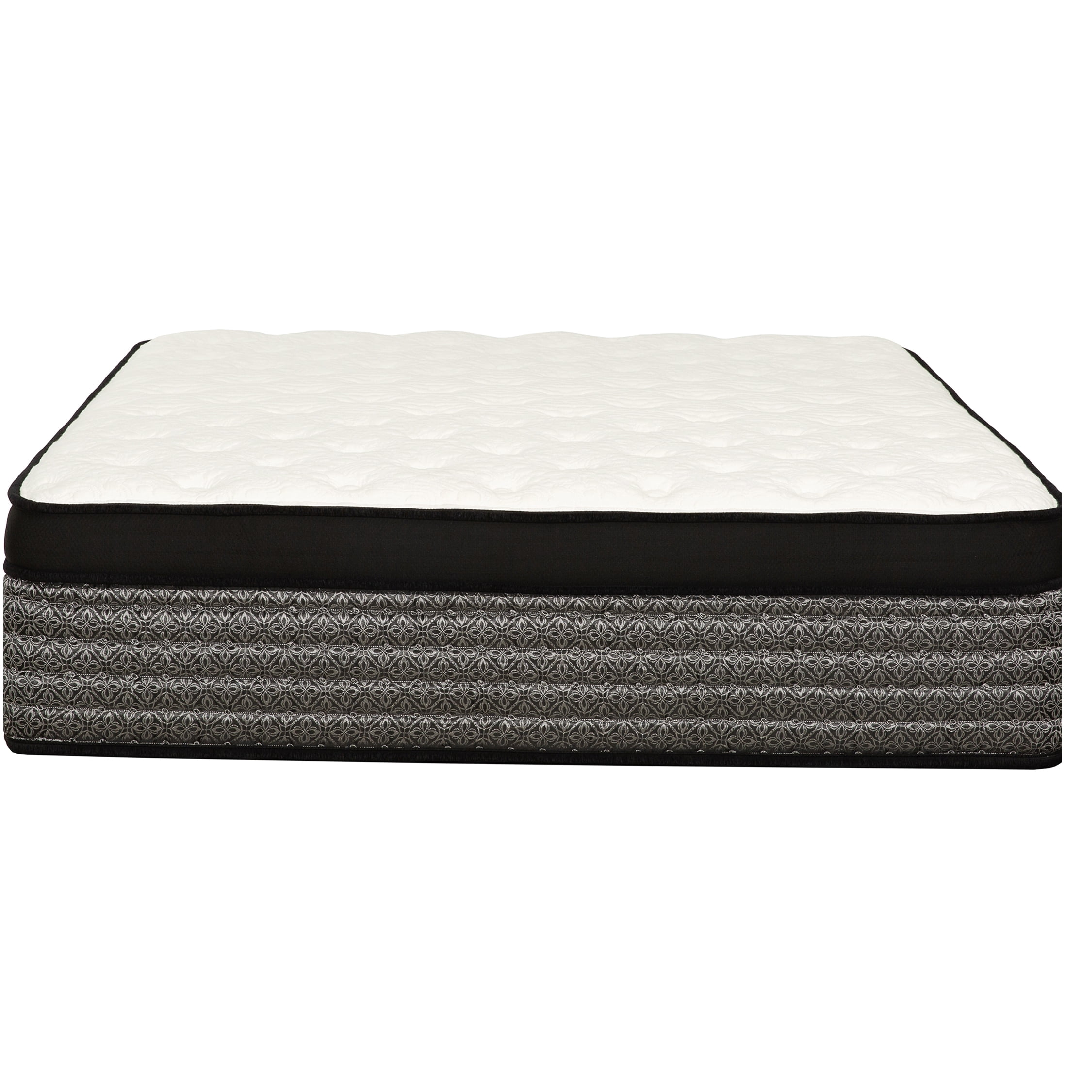 CHAMPFLAG King Size Euro Top Hybrid Mattress, 16 Inch Plush Feel, Cooling Gel Foam & Pocket Springs for Support, Motion Isolation, CertiPUR-US, White