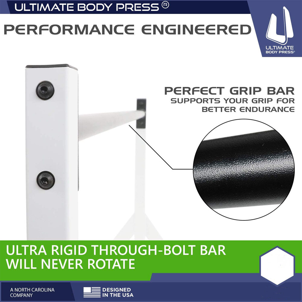 Ultimate Body Press Wall or 9 Ft Ceiling Mount Pull Up Bar Special Edition