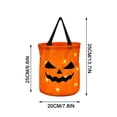 thumbnail image 2 of Halloween Decorations Indoor, LED Light Halloween Candy Bags, Light up Halloween Party, Trick Light up Candy Bags, Multipurpose Reusable Bucket, for Children Halloween Snack Bags, Halloween Decor, 2 of 8