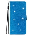 thumbnail image 5 of Allytechgroup Compatible with Samsung Galaxy S23 Ultra Case with Credit Card Slot, Slim Fit Flip Wallet Case with Lanyard Kickstand Shockproof Protective Back Cover for Women Girls, Blue, 5 of 6