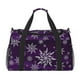 thumbnail image 1 of Fotbe Snowflake Gradient Purple Bolsa de Viaje con Estampado, Bolsa de Fin de Semana para Mujer con Compartimento para Zapatos, Bolsa de Gimnasio con Bolsillo Húmedo, 1 of 7