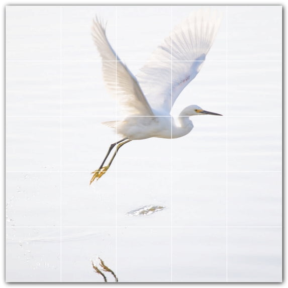 Picture-Tiles.com: Bird Ceramic Tile Wall Mural WAL500133-55S. 21.25"W x 21.25"H using (25) 4.25" x 4.25" Ceramic Tiles-Satin Finish