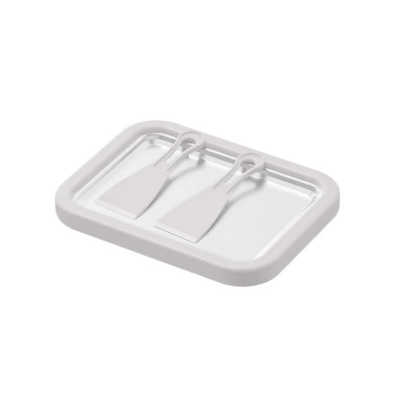 Stainless Steel Rolled Ice Cream Maker, Home Ice Cream Machine with Double Scrapers, No Pre-Cooling Needed, DIY Dessert Tool