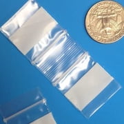 GPI 2” x 3” Heavy Duty Ziplock Bag 2 Mil Clear Resealable Bags with Write-On Block for Labels,100-Pack