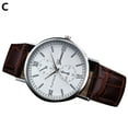 thumbnail image 5 of Unisex Watch 24 Hour Watch Leather Band Analog Alloy Quartz Wrist Watch, 5 of 6