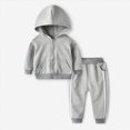 thumbnail image 2 of Gibobby Toddler & Kids Boy Winter Clothes Fall Winter Casual Kids Fall Outfits Sweatshirts Pants Set 2T 3T 4T 5T 6T 7T Boys Outfits(18-24 Months,Grey), 2 of 4