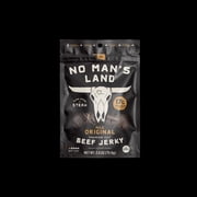 No Man’s Land Mild Beef Jerky, 2.5 oz Bag – 17g Protein per Serving, High Protein Snack